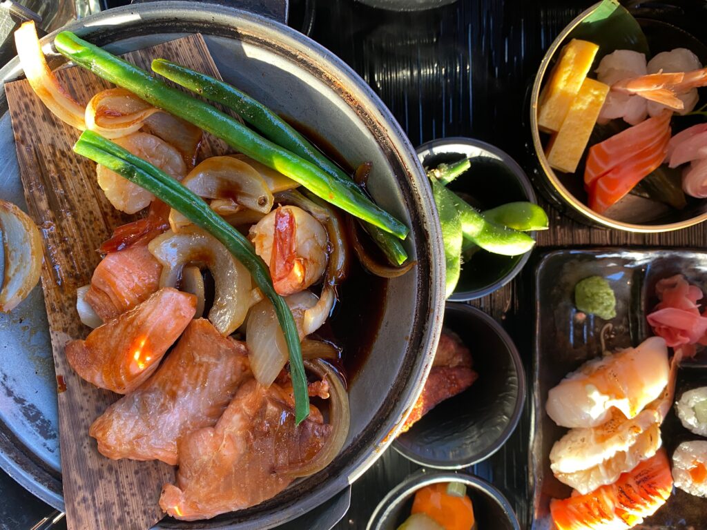 Food from Musashi Japanese Restaurant